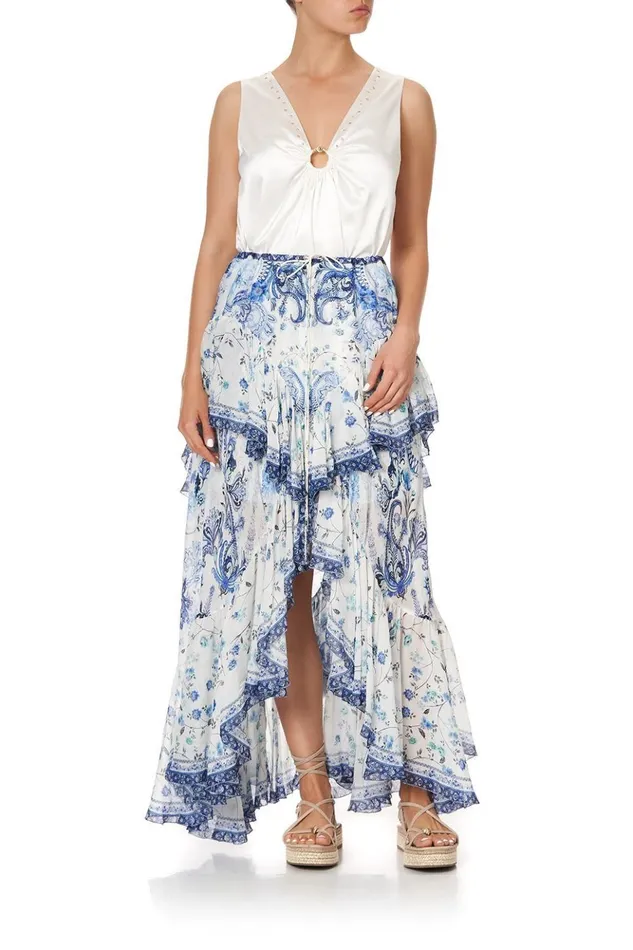 Women Tops Camilla Wide Strap URing Top Solid White