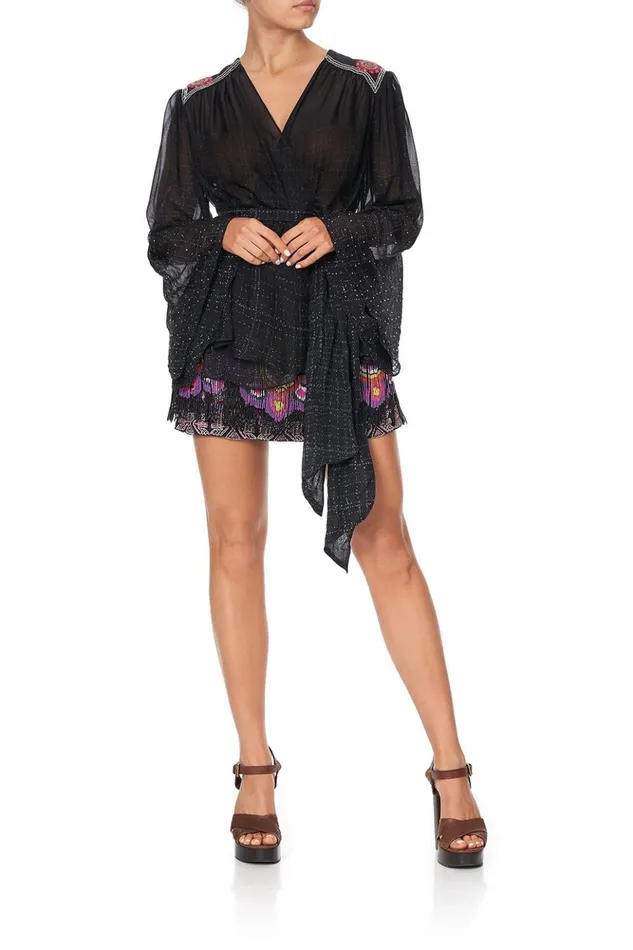 Women Tops Camilla Wrap Blouse With Yoke Mina Mina