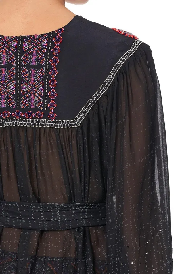 Women Tops Camilla Wrap Blouse With Yoke Mina Mina