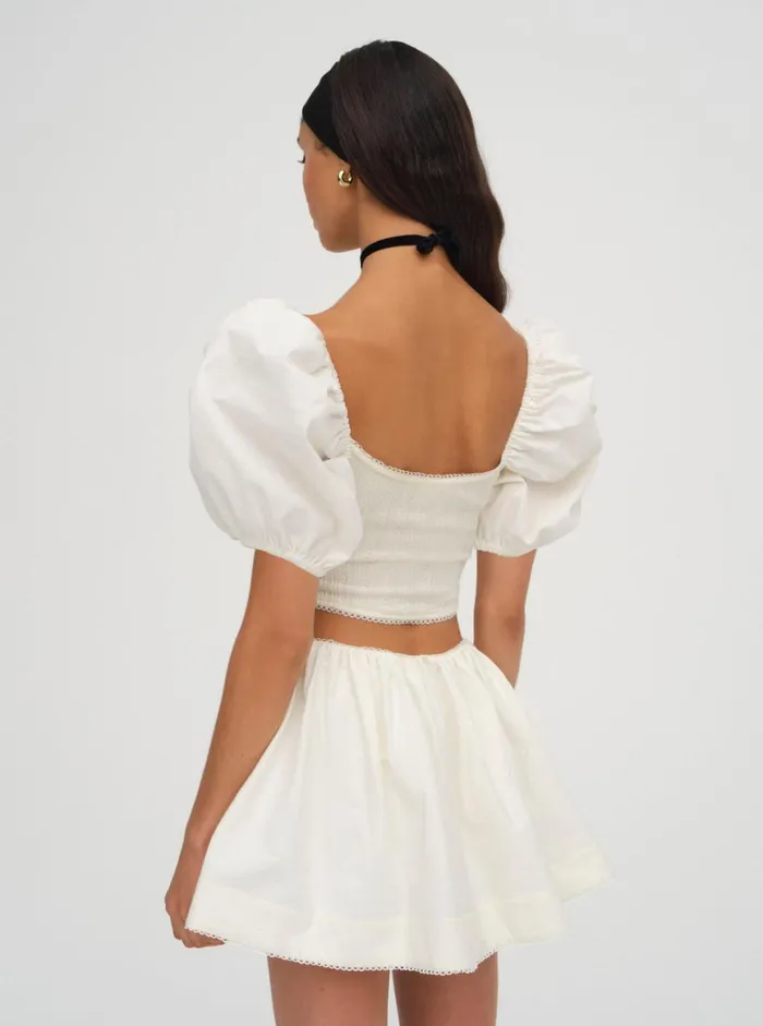 Women Tops For Love and Lemons Billie Pointelle Top Ivory Women Tops For Love and Lemons Billie Pointelle Top Ivory