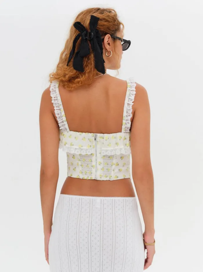 Women Tops For Love and Lemons Melanie Corset Top Yellow Women Tops For Love and Lemons Melanie Corset Top Yellow