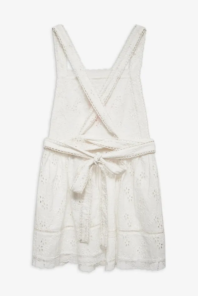 Women Tops For Love and Lemons Rose Embroidered Apron White Women Tops For Love and Lemons Rose Embroidered Apron White
