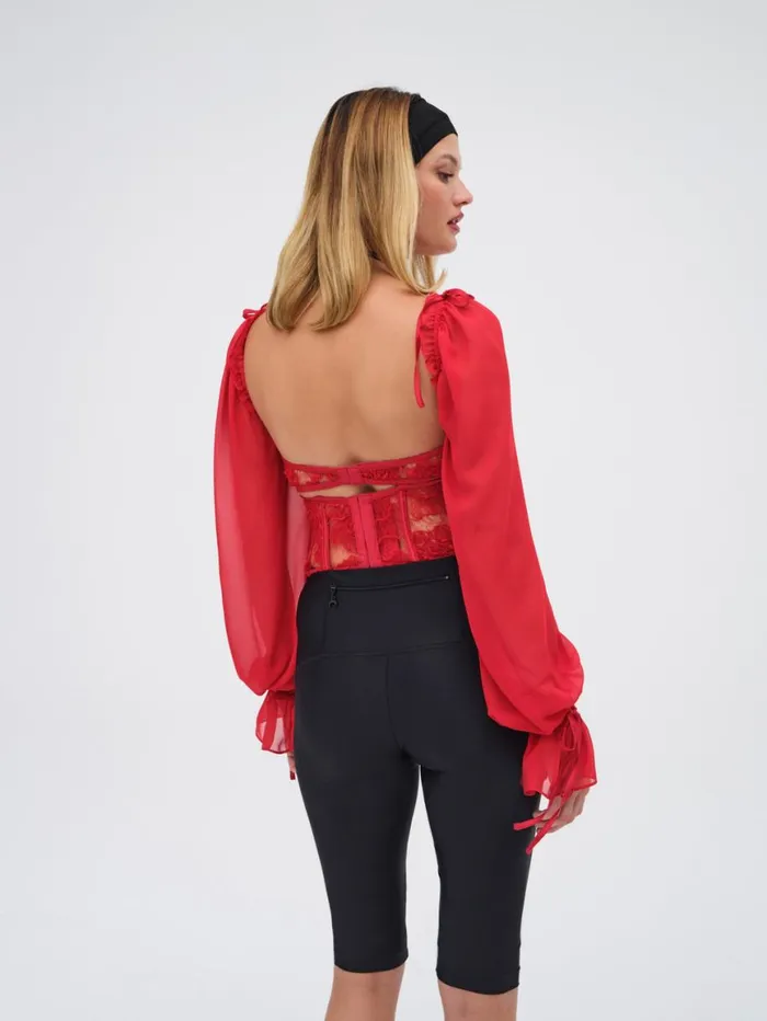 Women Tops For Love and Lemons Sade Top Red Women Tops For Love and Lemons Sade Top Red