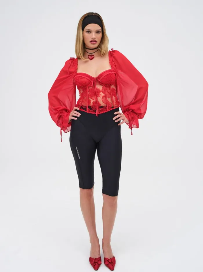 Women Tops For Love and Lemons Sade Top Red Women Tops For Love and Lemons Sade Top Red