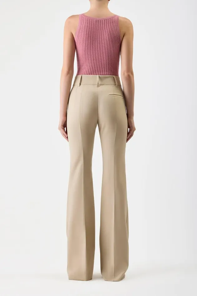 Women Tops Gabriela Hearst Nevin Pointelle Knit Tank Top In Rose Quartz Cashmere Silk