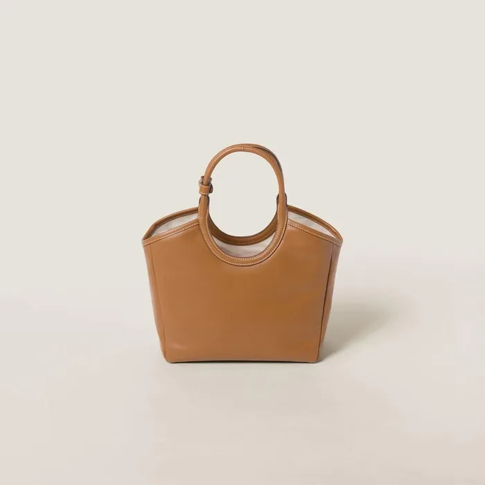 Women Totes Miu Miu IVY Leather Bag Caramel Women Totes Miu Miu IVY Leather Bag Caramel