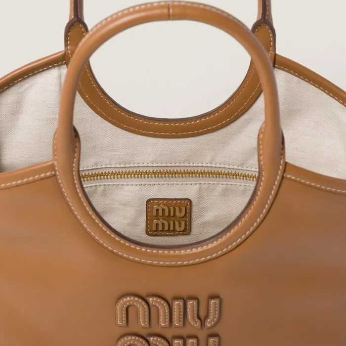 Women Totes Miu Miu IVY Leather Bag Caramel Women Totes Miu Miu IVY Leather Bag Caramel