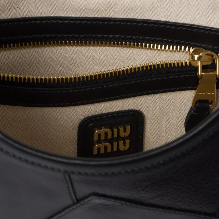 Women Totes Miu Miu IVY Leather Patchwork Bag Black Women Totes Miu Miu IVY Leather Patchwork Bag Black