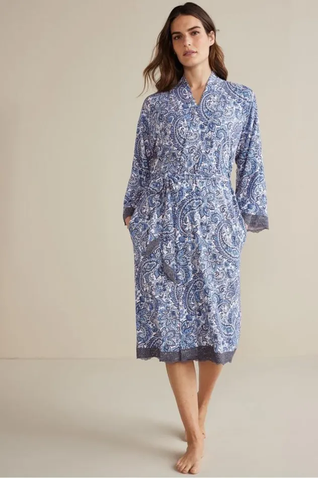 Women Tranquility Bamboo Robe Spring Paisley Soft Surroundings Sleepwear and Lounge Women Tranquility Bamboo Robe Spring Paisley Soft Surroundings Sleepwear and Lounge