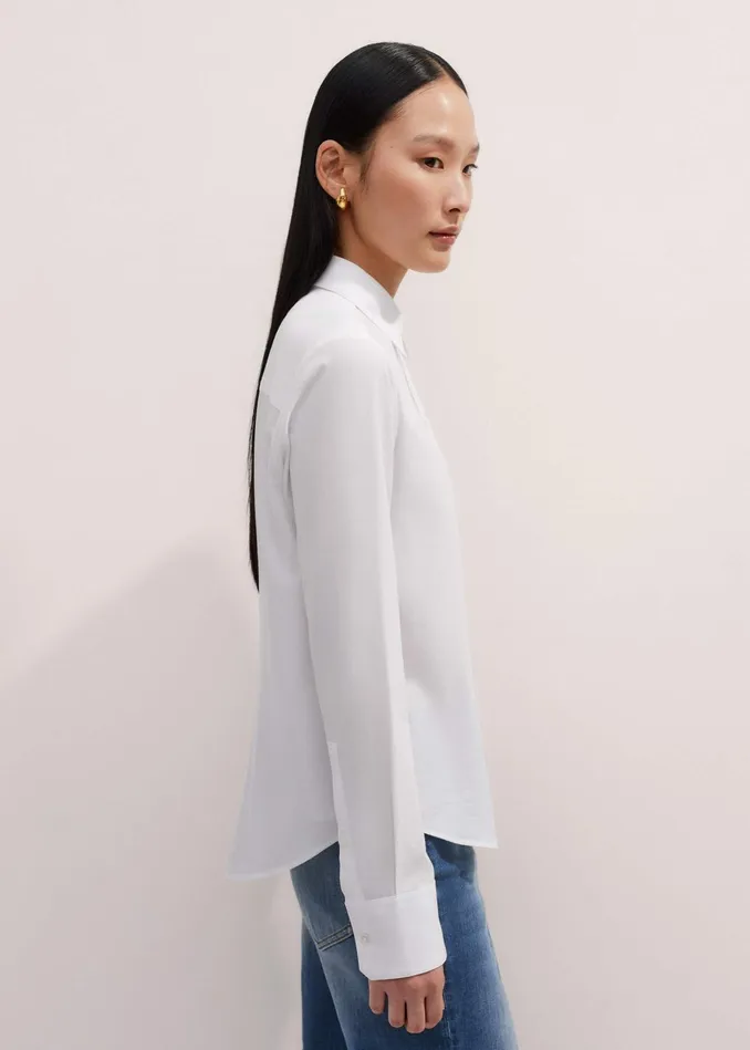 Women Travel Layering Shirt White MEEM