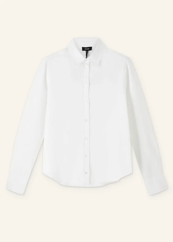 Women Travel Layering Shirt White MEEM