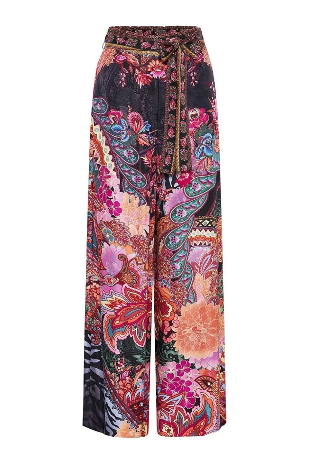 Women Trousers and Leggings Camilla Paperbag Waist Wide Leg Pant Swinging Sixties