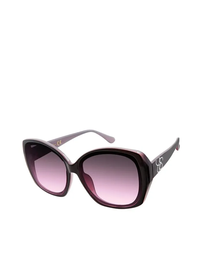 Women Two Tone Geometric In Black and Rosegold Jessica Simpson Sunglasses