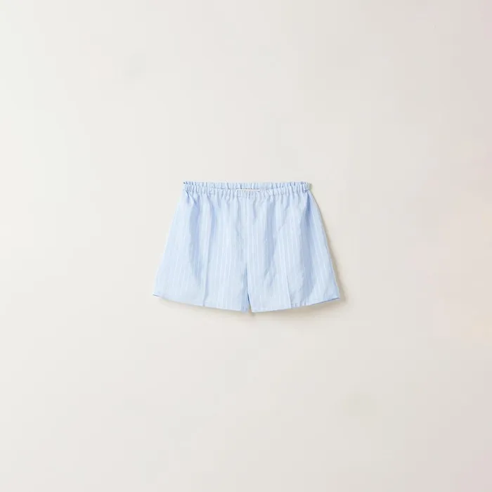 Women Underwear And Beachwear Miu Miu Jacquard Pong Boxer Shorts Sky Bluewhite