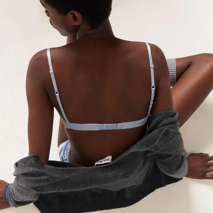 Women Underwear And Beachwear Miu Miu Satin Bra Astro Women Underwear And Beachwear Miu Miu Satin Bra Astro