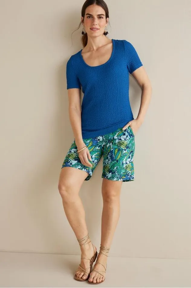 Women Ursula Knit Tee Sapphire Soft Surroundings Tops Women Ursula Knit Tee Sapphire Soft Surroundings Tops