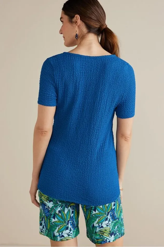 Women Ursula Knit Tee Sapphire Soft Surroundings Tops Women Ursula Knit Tee Sapphire Soft Surroundings Tops