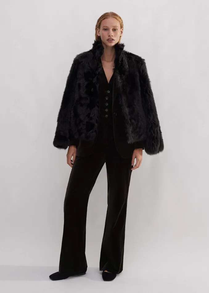 Women Velvet Evening Kick Flare Pant Double Espresso MEEM