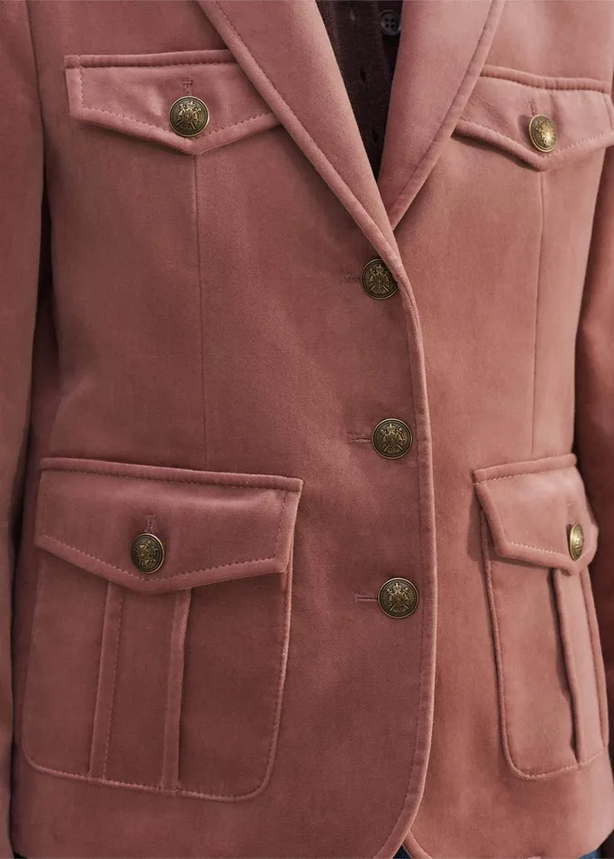 Women Velvet Jacket Smoke Pink MEEM