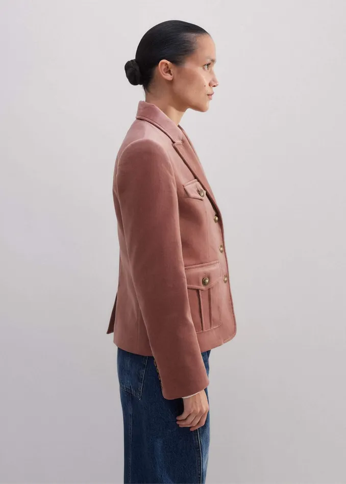Women Velvet Jacket Smoke Pink MEEM