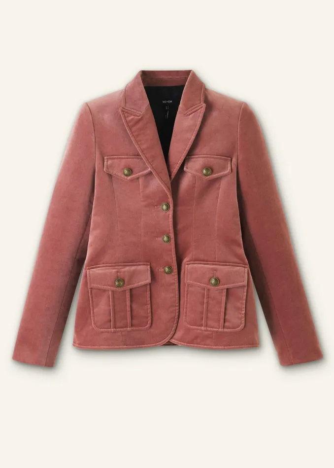 Women Velvet Jacket Smoke Pink MEEM