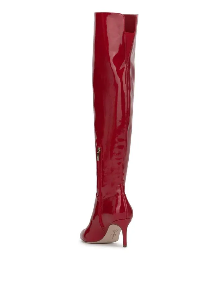 Women Verity Stiletto Boot In Red Muse Jessica Simpson Boots and Booties