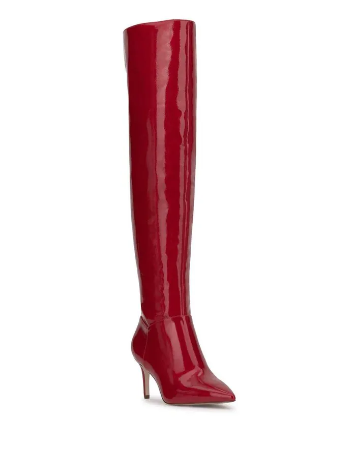 Women Verity Stiletto Boot In Red Muse Jessica Simpson Boots and Booties