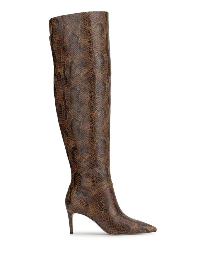 Women Verity Stiletto Boot In Sand Snake Jessica Simpson Boots and Booties