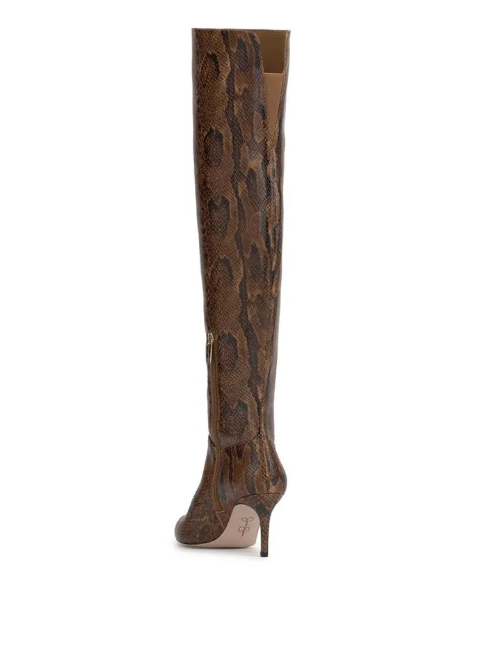 Women Verity Stiletto Boot In Sand Snake Jessica Simpson Boots and Booties