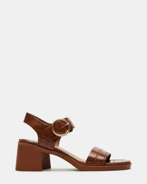 Women VIANNA BROWN CROCODILE Brown Crocodile Steve Madden Sandals