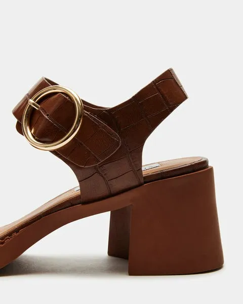 Women VIANNA BROWN CROCODILE Brown Crocodile Steve Madden Sandals Women VIANNA BROWN CROCODILE Brown Crocodile Steve Madden Sandals
