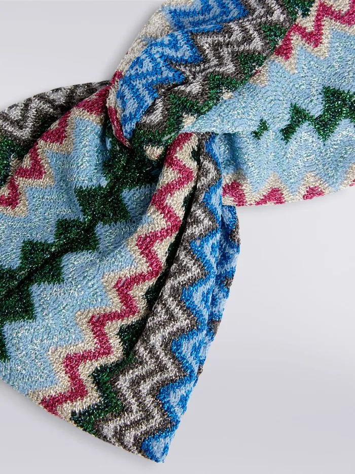 Women Viscose Blend Chevron Band With Lurex Multicoloured Missoni Hair Accessories Women Viscose Blend Chevron Band With Lurex Multicoloured Missoni Hair Accessories