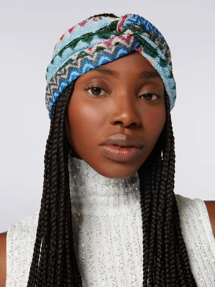 Women Viscose Blend Chevron Band With Lurex Multicoloured Missoni Hair Accessories Women Viscose Blend Chevron Band With Lurex Multicoloured Missoni Hair Accessories