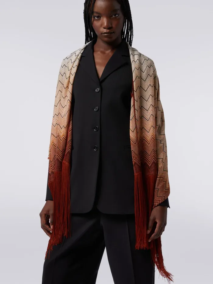 Women Viscose Blend Stole With Lurex Multicoloured Missoni Scarves and Foulards Women Viscose Blend Stole With Lurex Multicoloured Missoni Scarves and Foulards