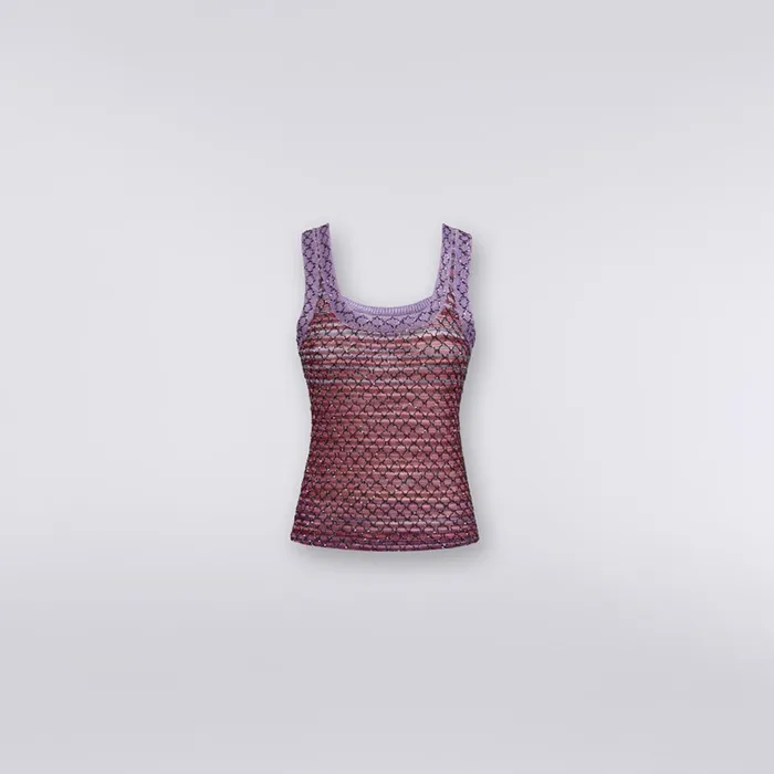 Women Viscose Blend Tank Top With Sequins Red Missoni Tshirts And Tops Women Viscose Blend Tank Top With Sequins Red Missoni Tshirts And Tops