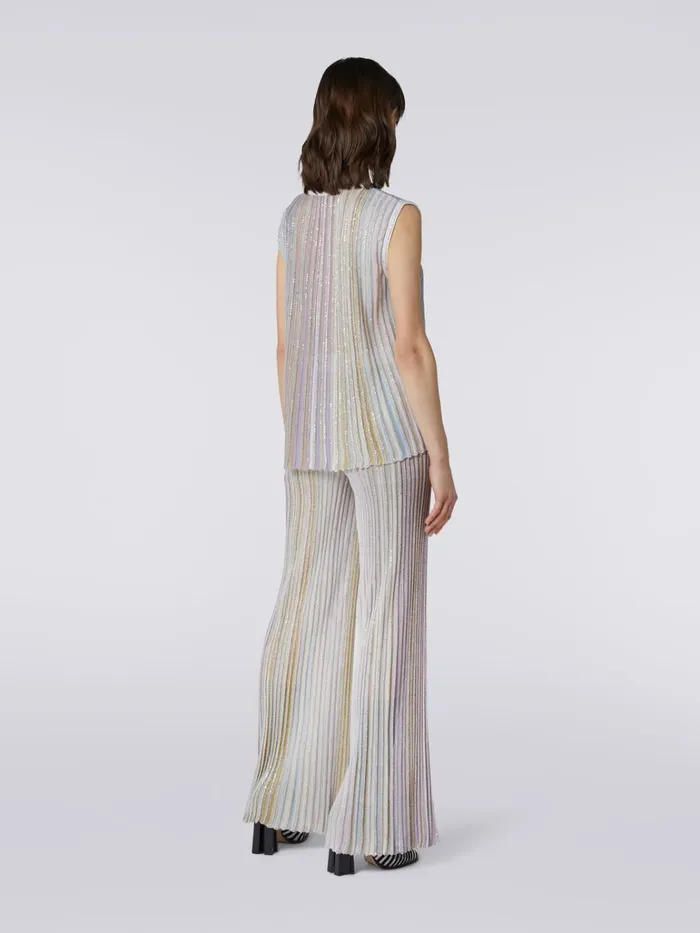 Women Viscose Blend Tank Top With Vertical Stripes And Sequins Multicoloured Missoni Tshirts And Tops Women Viscose Blend Tank Top With Vertical Stripes And Sequins Multicoloured Missoni Tshirts And Tops