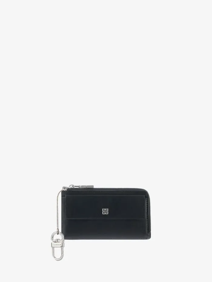 Women Wallets and Card Holders Givenchy 4G Zipped Card Holder In Box Leather Black