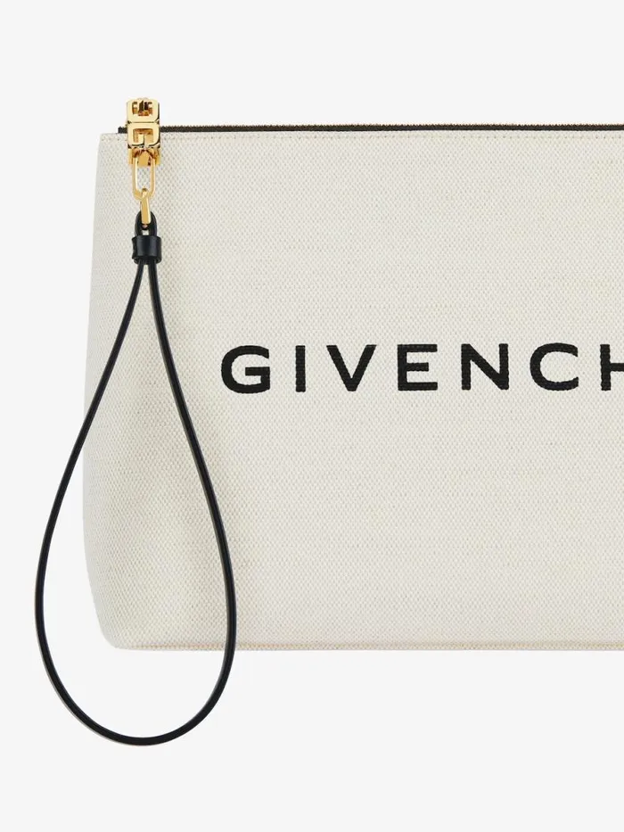 Women Wallets and Card Holders Givenchy GIVENCHY Pouch In Canvas Beigeblack