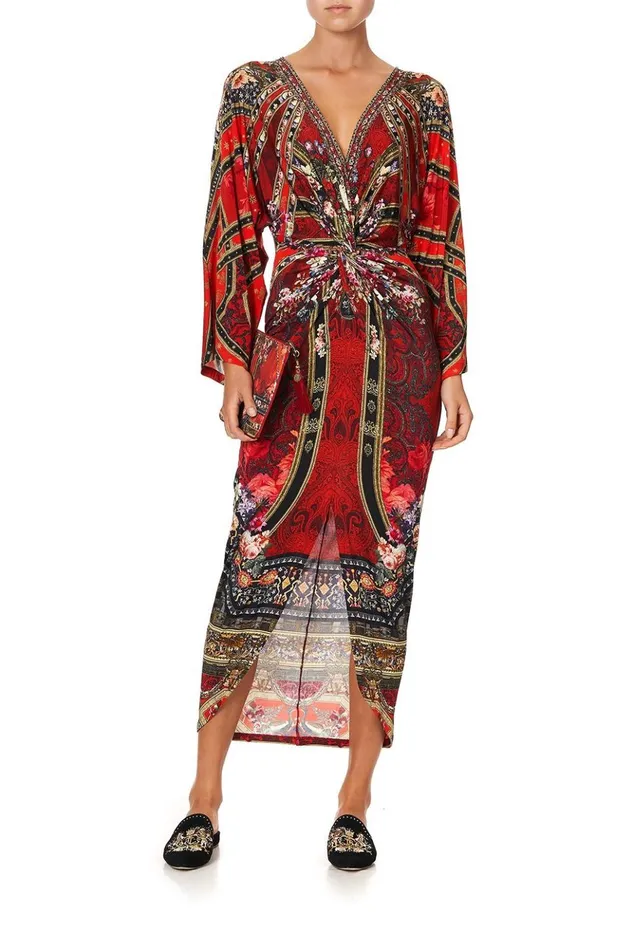 Women Wedding Guest Dresses Camilla Long Split Front Twist Dress Stories Of A Station