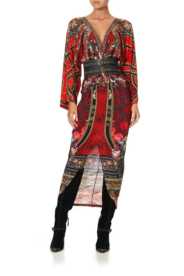Women Wedding Guest Dresses Camilla Long Split Front Twist Dress Stories Of A Station