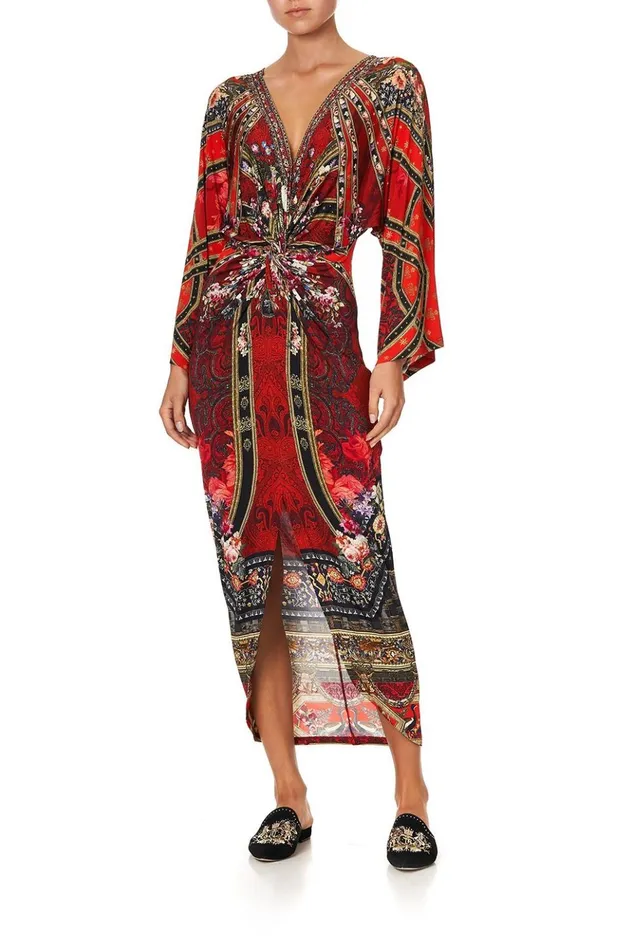 Women Wedding Guest Dresses Camilla Long Split Front Twist Dress Stories Of A Station