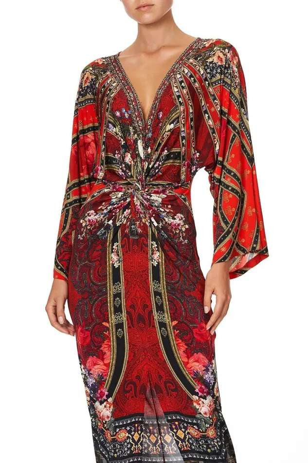 Women Wedding Guest Dresses Camilla Long Split Front Twist Dress Stories Of A Station