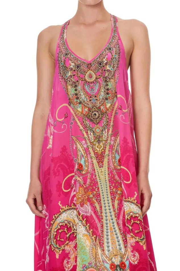 Women Wedding Guest Dresses Camilla V Neck Racerback Dress Rainbow Rhythm