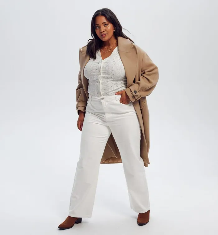 Women Wideleg Baggy Trousers 8211 Ecru Promod Jeans Women Wideleg Baggy Trousers 8211 Ecru Promod Jeans