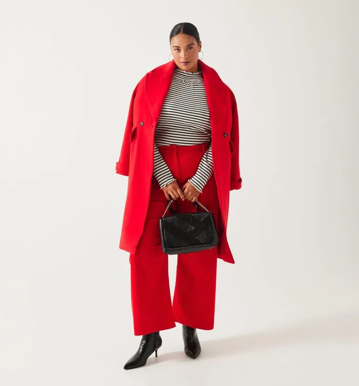 Women Wideleg Corduroy Trousers 8211 Red Promod Trousers Women Wideleg Corduroy Trousers 8211 Red Promod Trousers