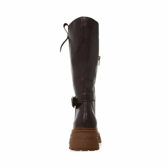 Women WILLOW BROWN LEATHER Brown Leather Steve Madden Boots and Booties Women WILLOW BROWN LEATHER Brown Leather Steve Madden Boots and Booties