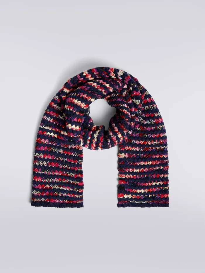 Women Wool Knit Scarf Multicoloured Missoni Scarves and Foulards