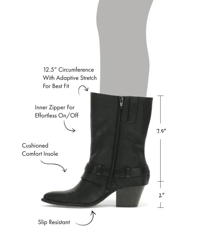 Women Yamura Midi Boot Black Baretraps Knee High Boots