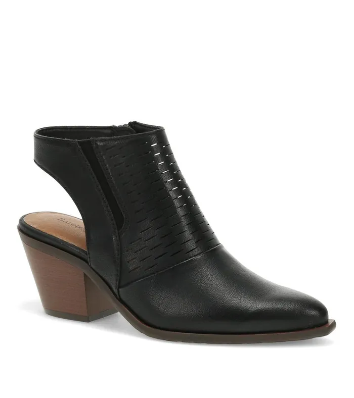 Women Yangley Block Heel Bootie Black Baretraps Booties