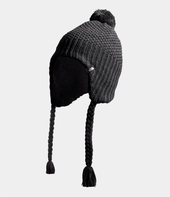 Womens The North Face Beanies and Scarves Purrl Stitch Earflap Beanie Tnf Black